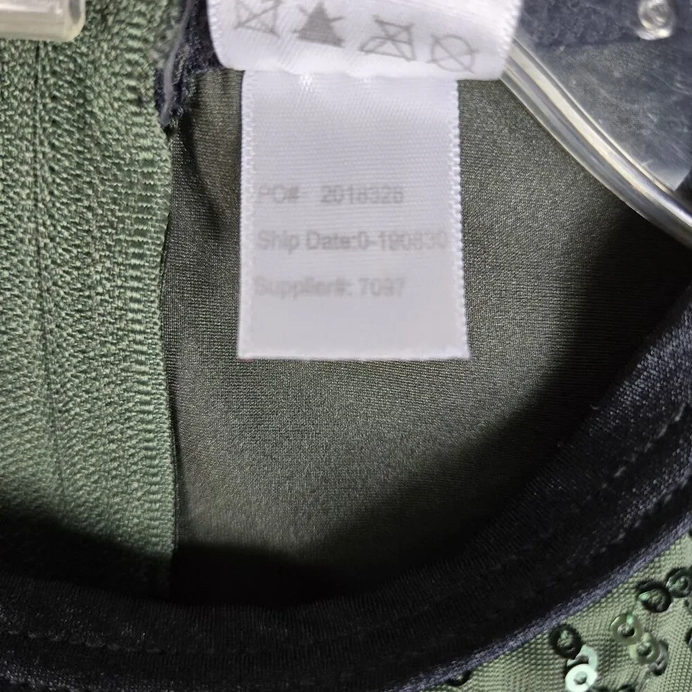 Weissman Get Up 12400 Sz XLC XL Child Green Dance Leotard Green Sequins